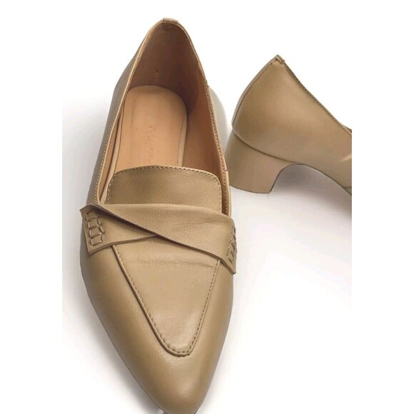 FEMSTEP Women's Loafer Shoes Tan Slip On Matte Leather New Sz 8 - Picture 2 of 12